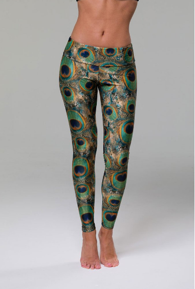 Image Title Onzie Long Legging - Green Peacock